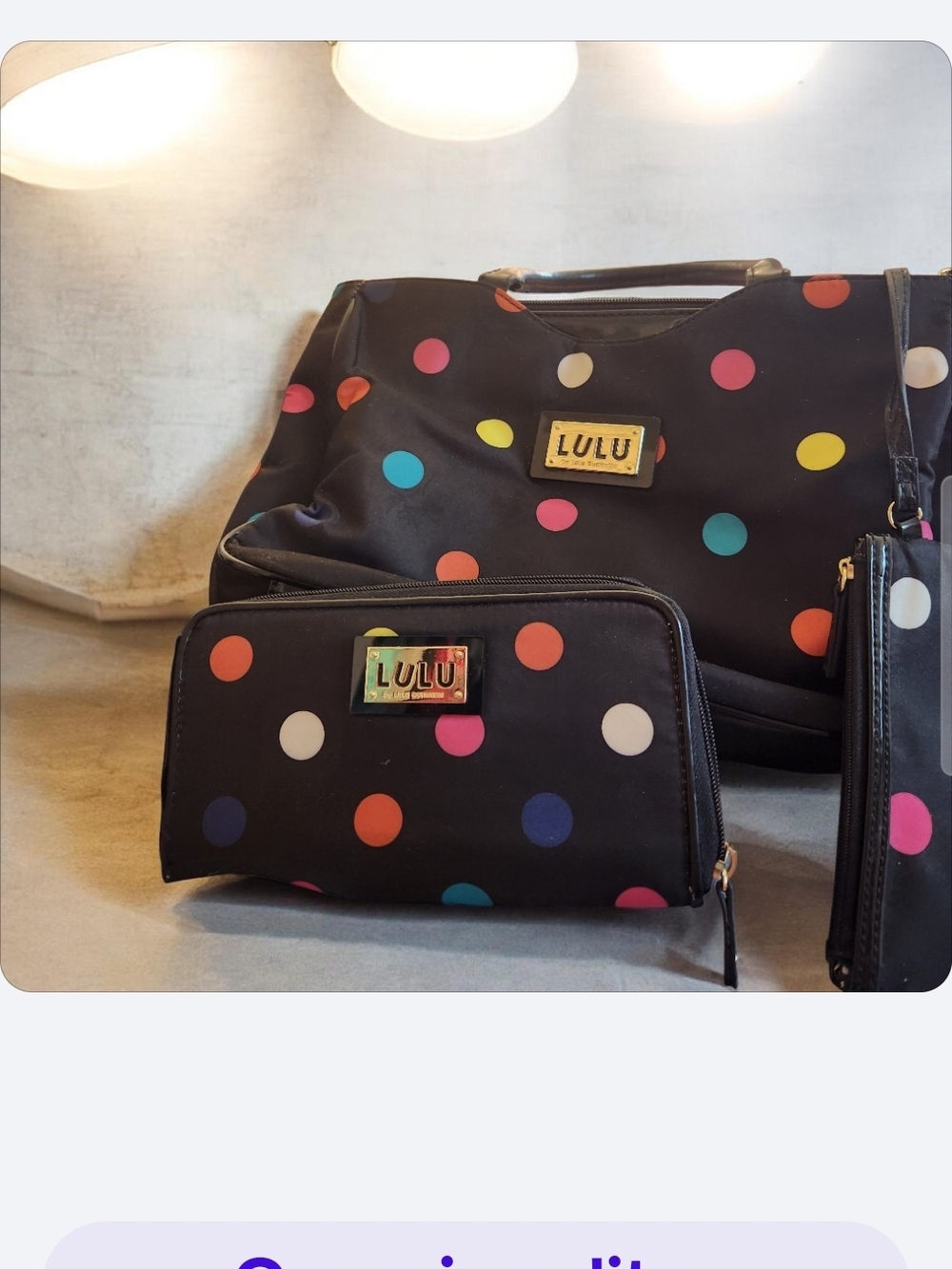 LULU Vintage Handbag and Zip Wallet —Final Price ●EUC-read Belo